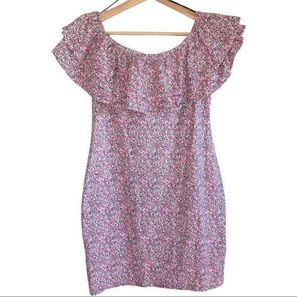 H&M Mini Floral Ruffled Top Body Con Dress - Picture 6 of 9